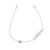 Silver bracelet with turquoise topaz