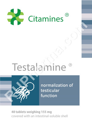 TESTALAMIN®, (Sperm bioregulator) 155 mg/tab, 40 tabs